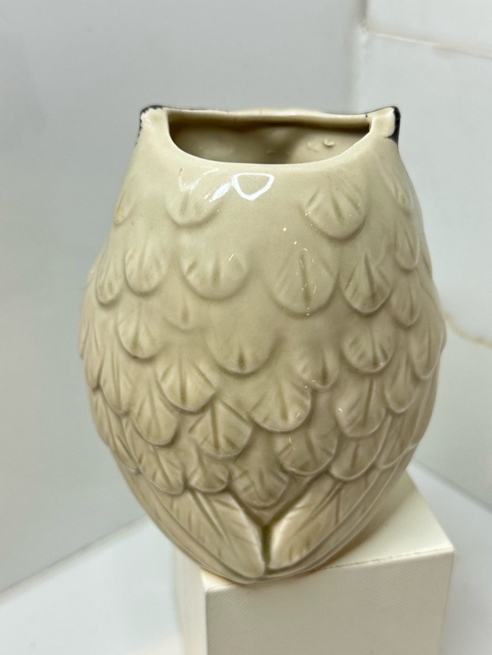 VINTAGE Japanese CERAMIC OWL MINI CANISTER VASE - Picture 2 of 5